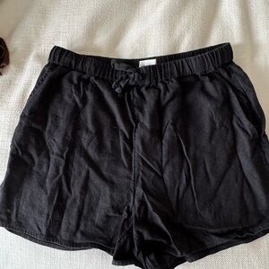 Wilfred Black Linen Shorts